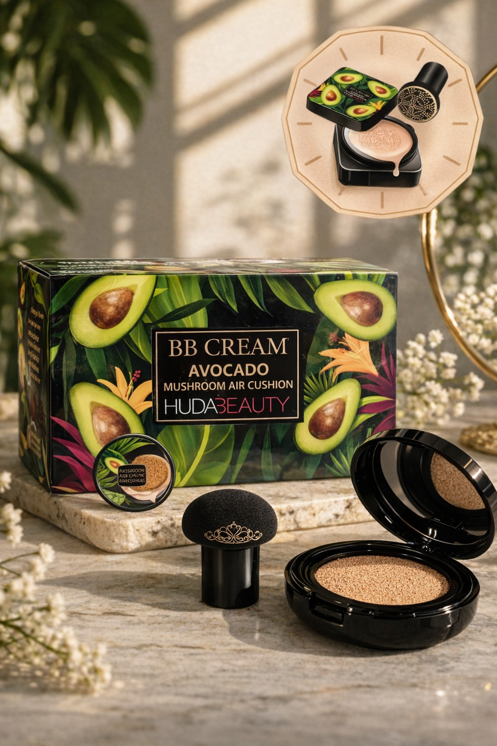 Avocado BB Cream Cushion – Instant Glow & Smooth Skin