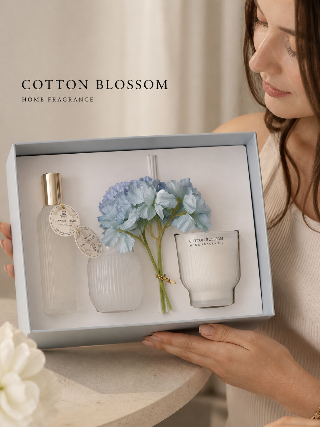 FLOWERBOMB Home Fragrance Set – Cotton Blossom