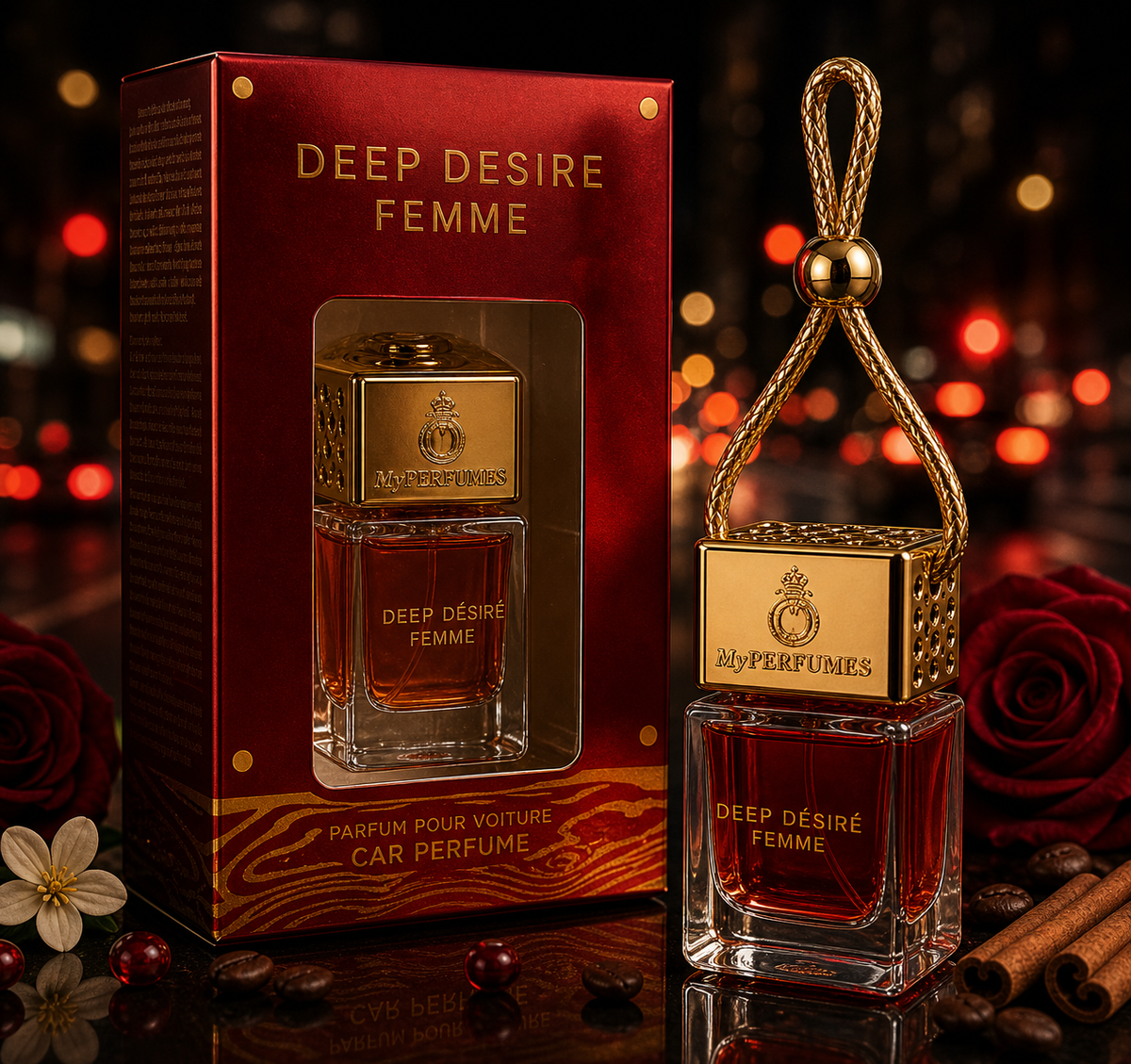 DEEP DESIRE FEMME Car Perfume 5ML – Hanging Air Freshener Diffuser