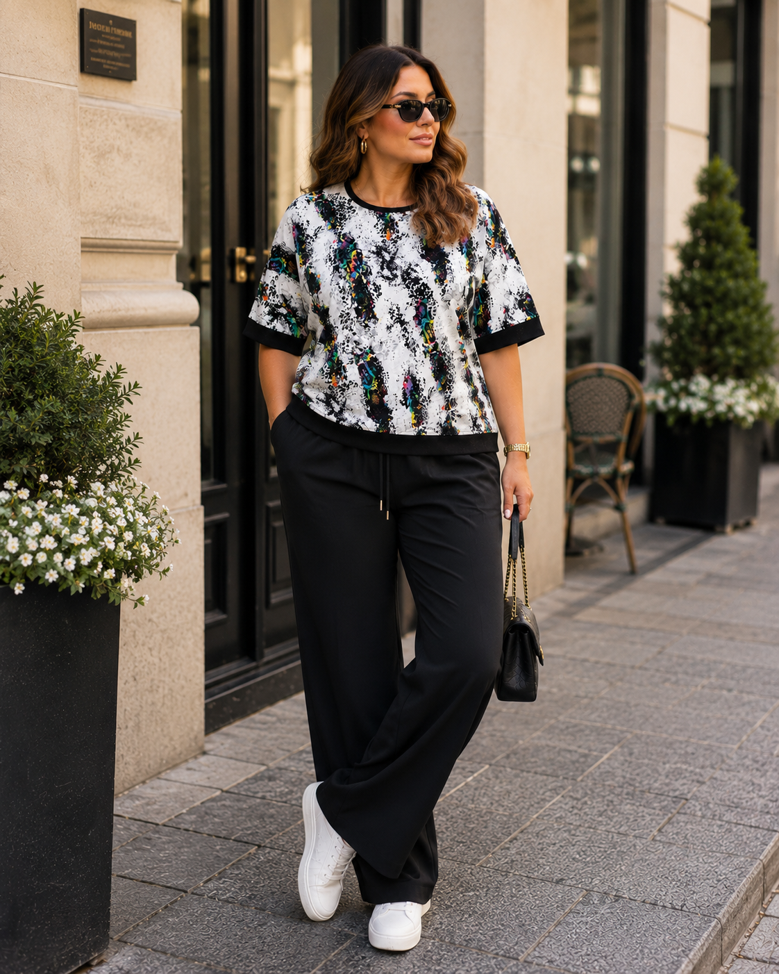 Rainbow Abstract Luxe Top
