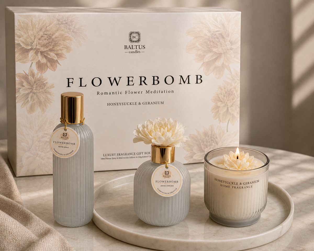 FLOWERBOMB Home Fragrance Set – Honeysuckle & Geranium