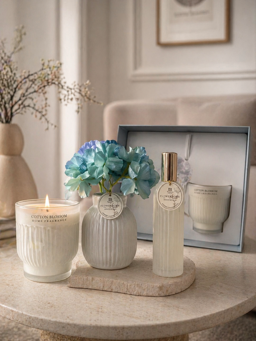 FLOWERBOMB Home Fragrance Set – Cotton Blossom