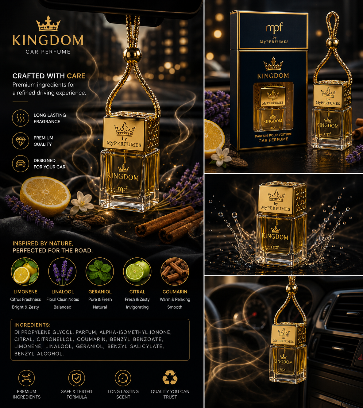 KINGDOM Car Perfume 5ML – Hanging Air Freshener Diffuser