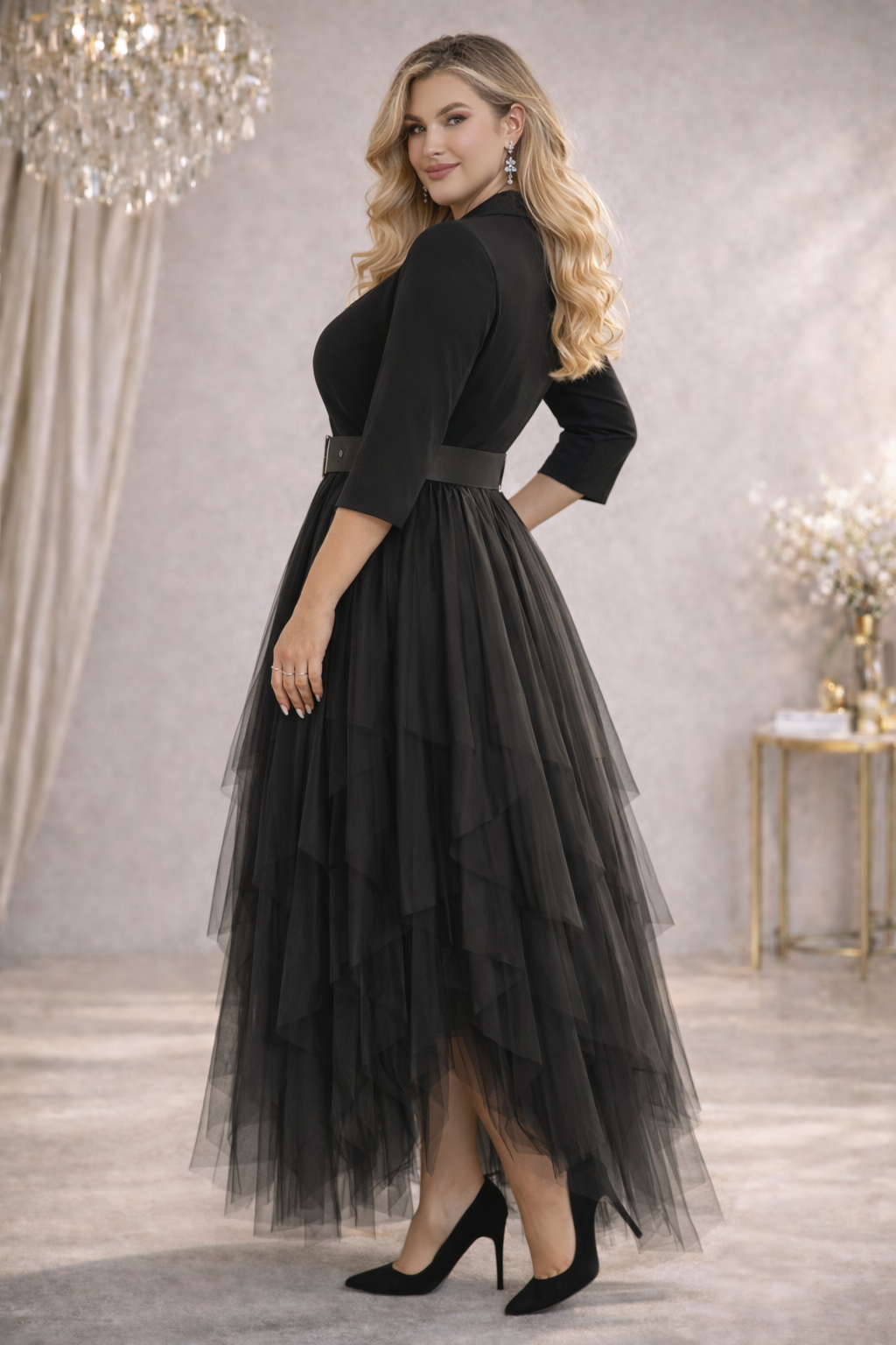 ELENA  S  – Premium tulle dress (Black)