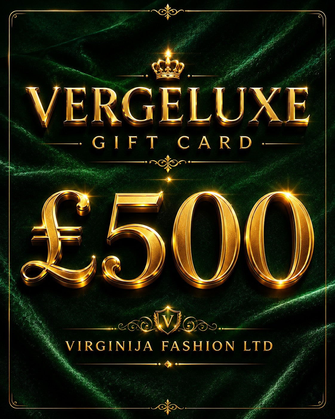 VergeLuxe Gift Card £500 + BONUS 50